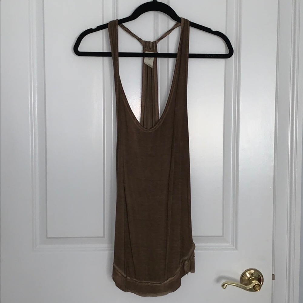 Olive Free People tank top/swimsuit cover up